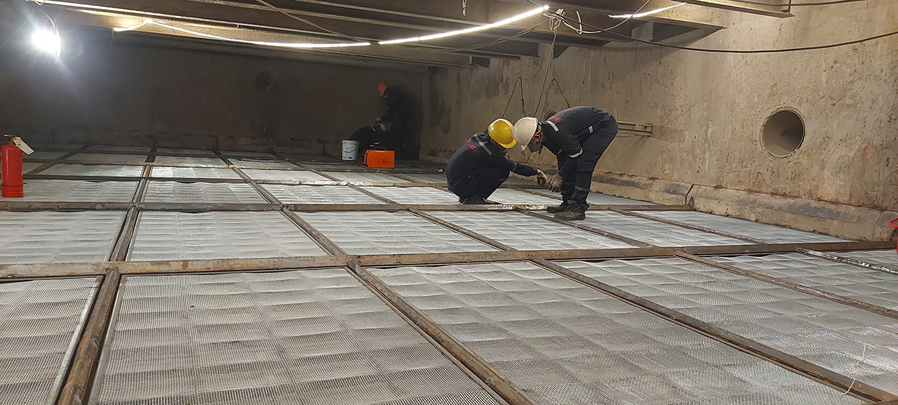 Clean and replace catalysis blocks